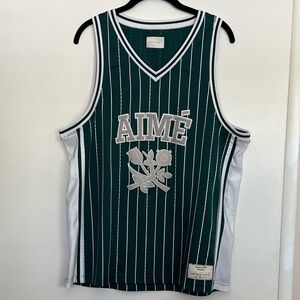 Aime Leon Dore Striped Basketball Jersey